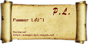 Pammer Lél névjegykártya